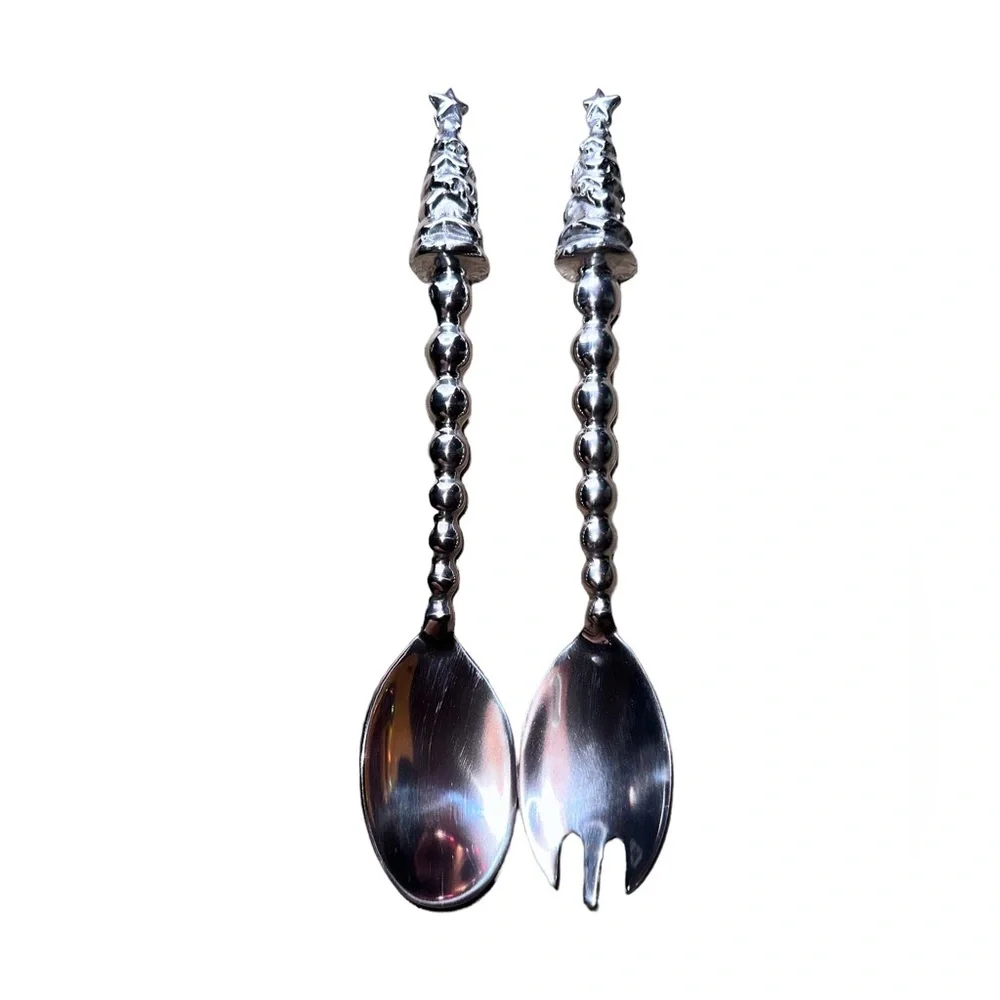MARIPOSA Set of two Salad Servers with Tree 🌲 design, Very Rare